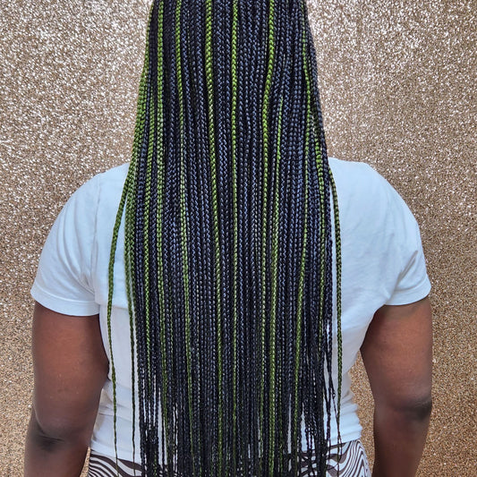 Small box braids Butt length