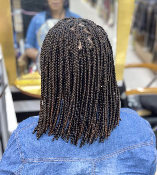 Bob length box braids (medium size)